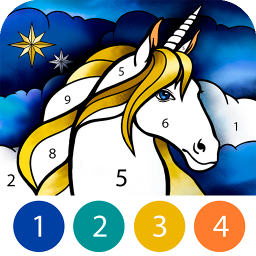 دانلود Unicorn Color by Number Book