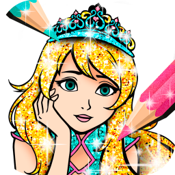 دانلود Princess Coloring Book Glitter