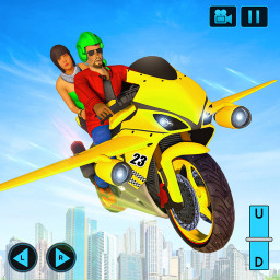 Real Flying Bike Taxi Game