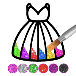 دانلود Glitter Dress Coloring Game