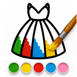 دانلود Glitter Dress Coloring Game
