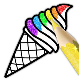 Glitter Ice Cream Coloring
