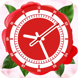 دانلود Rose Clock Live Rose Wallpaper