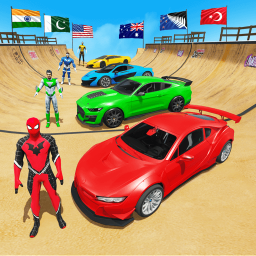 دانلود Superhero Car Ramp Stunt Games