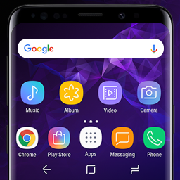 دانلود Galaxy S9 purple Theme