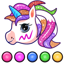 دانلود Unicorn Coloring Glitter Color