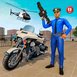 Police Bike City Crime Chase