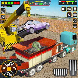 دانلود Car Crusher Excavator Games 3d