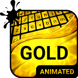 دانلود Gold Keyboard & Wallpaper