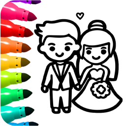دانلود Glitter Wedding Coloring Games دانلود Glitter Wedding Coloring Games