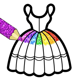 دانلود Dresses Coloring Book Glitter