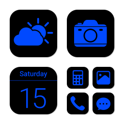دانلود Wow Blue Dark Theme, Icon Pack
