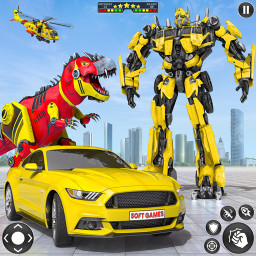 دانلود Dino Robot Car: Robot Games