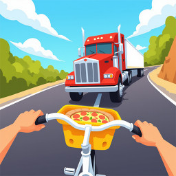 دانلود Pizza Delivery Boy: Bike rush