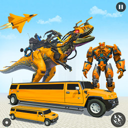 دانلود Flying Dino Robot Car Games