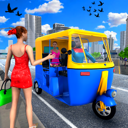 دانلود City Rickshaw Game: Car Games