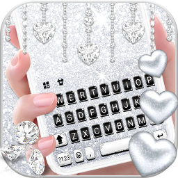 Silvery Glitter Keyboard Theme