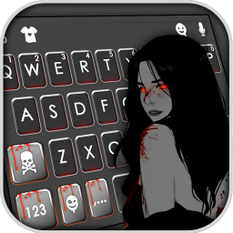 Creepy Bloody Woman Keyboard Theme