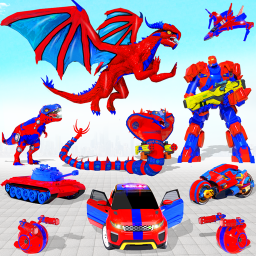 Limo Car Dragon Robot Car Game