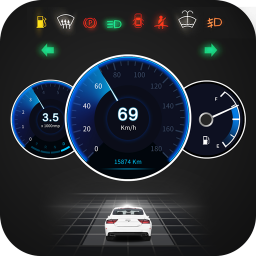 GPS Speedometer OBD2 Car dashboard: Speed limit
