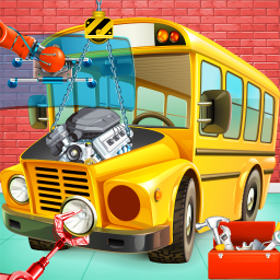 Build the Bus in Factory: Vehicle Builder Games