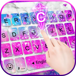 دانلود Silver Glitter Galaxy Keyboard