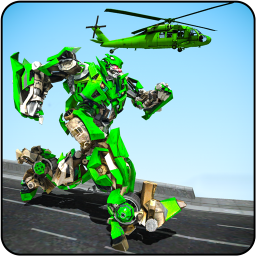 Flying Helicopter Robot Transform War Robot Hero