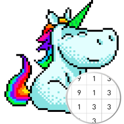 دانلود Unicorn Art Pixel - Color By Number