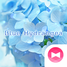 Flower Wallpaper Blue Hydrangea Theme