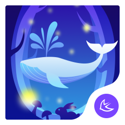 Rabbit at night theme for Android free