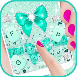 Green Diamond Bow Keyboard Theme