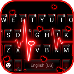 دانلود Neon Red Heartbeat Theme