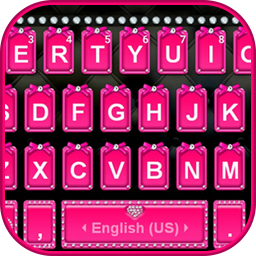 دانلود Pink Glamour girl Keyboard Theme