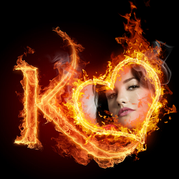 دانلود Fire Text Photo Frame