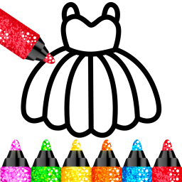 دانلود Glitter colouring game: Girls