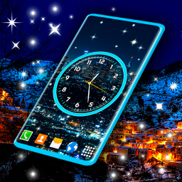 دانلود Night Sky Clock Live Wallpaper