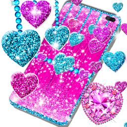 دانلود Glitter hearts live wallpaper