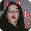 Neon Horns Devil - Neon Devil Crown Photo Editor