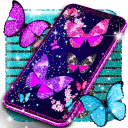 Glitter butterfly wallpapers