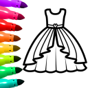 Dress Coloring Game Glitter