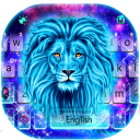 Galaxy Neon Lion Keyboard Theme