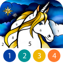 Unicorn Color by Number Book