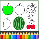 Fruits and Vegetables Coloring game for kids