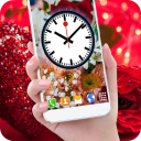 Rose Live Clock Wallpaper - Flower Clock on Screen