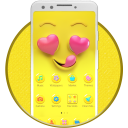 Yellow Smile Love Face Theme