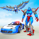Flying Police Eagle Robot Transform Car Eagle Game