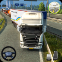 US Heavy Modern Truck Driving