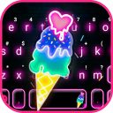 Neon Ice Cream Keyboard Theme