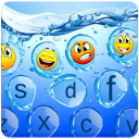 Water Bubble Blue Keyboard