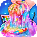 Makeup Slime - Fluffy Rainbow Slime Simulator